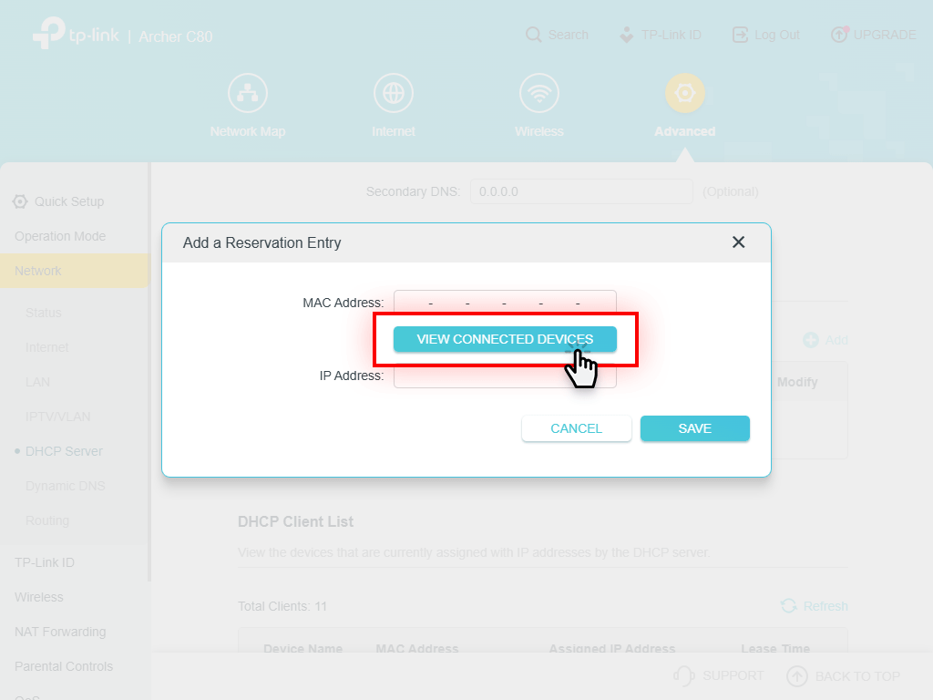 Adding an IP address